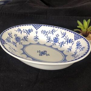 BlueViking Vintage Blue Denmark OVAL SERVING DISH 10”x7.5” 2”Deep EUC NoChips